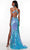 Alyce Paris 61468 - Paillette Strappy Back Prom Gown Prom Dresses 6 / Turquoise