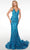 Alyce Paris 61495 - Sequin Pattern Prom Dress Special Occasion Dress 000 / Turquoise