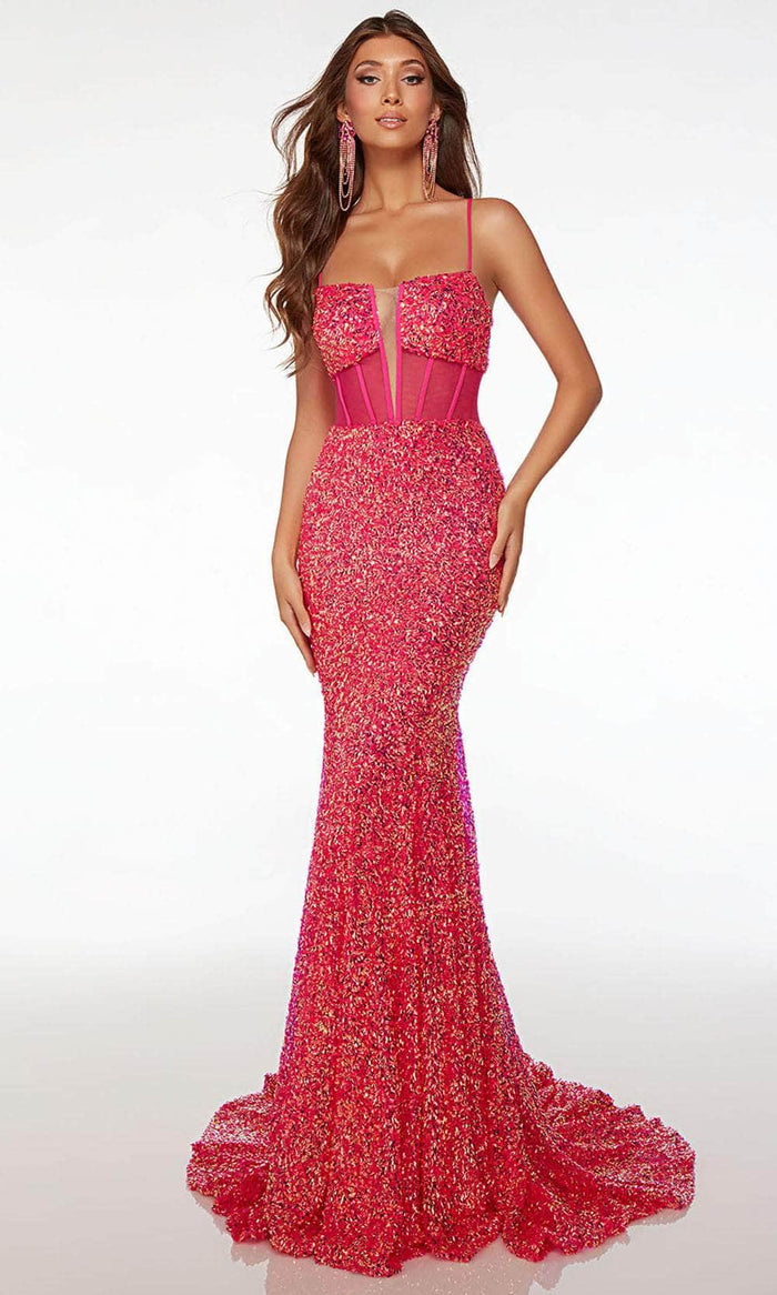 Alyce Paris 61503 - Sequin Corset Prom Dress Special Occasion Dress 000 / Barbie Opal