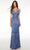 Alyce Paris 61609 - Spaghetti Strap Beaded Prom Gown Special Occasion Dress 000 / French Blue-Royal