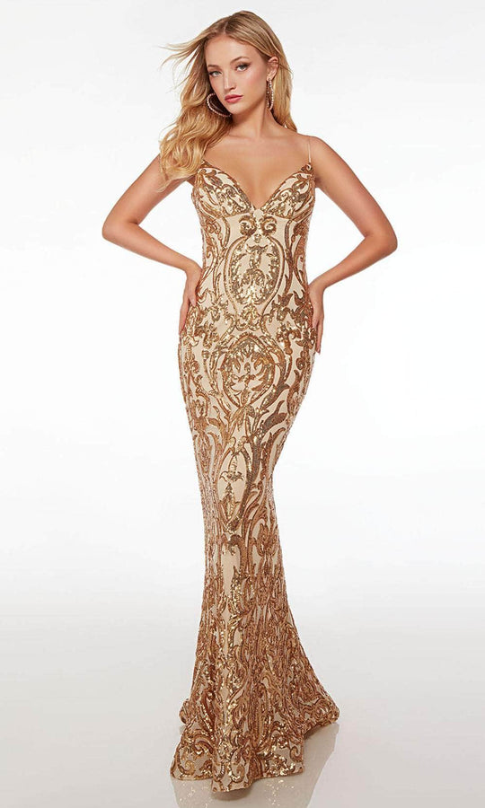 Alyce Paris 61677 - Sequin Embellished Mermaid Prom Dress