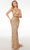 Alyce Paris 61678 - Beaded Strapless Bodycon Prom Gown Special Occasion Dress 000 / Gold