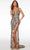 Alyce Paris 61687 - Plunging V-Neck Floral Prom Gown Special Occasion Dress
