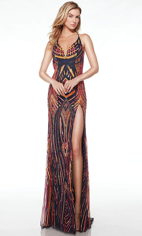 Alyce Paris 61692 - V-Neck Sequin and Bead Embellished Prom Dress Special Occasion Dress