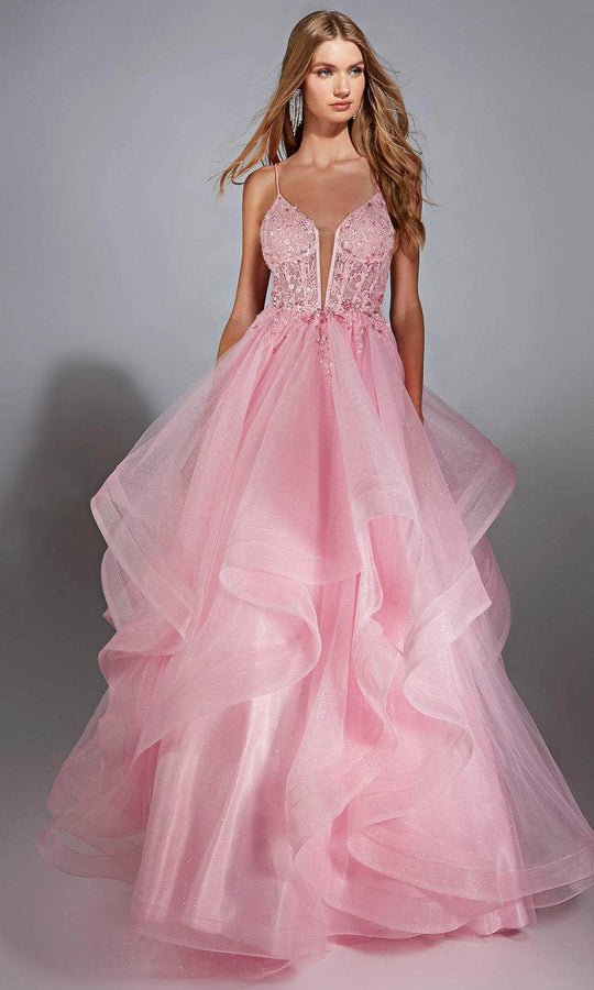 Alyce Paris 61731 - Glitter Tulle Layered Ballgown