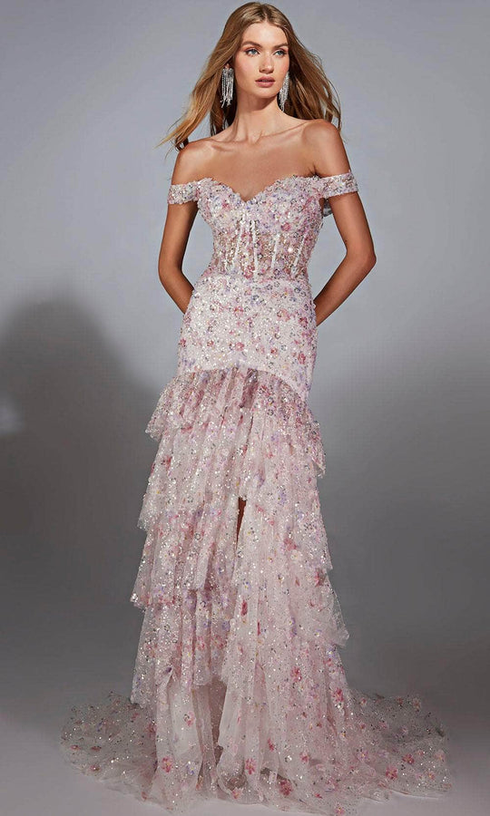 Alyce Paris 61736 - Floral Sequin Sweetheart Trumpet Gown