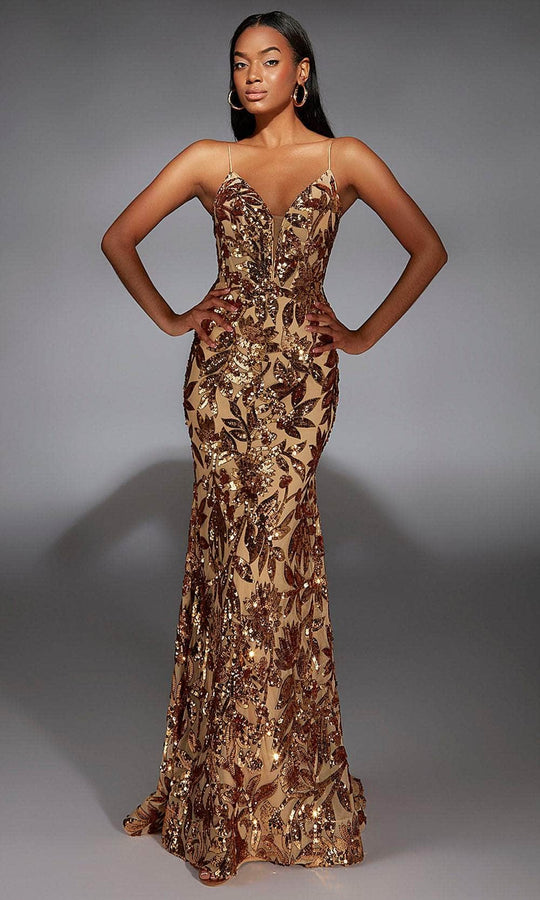 Alyce Paris 61755 - Embroidered Sequin Fitted Gown