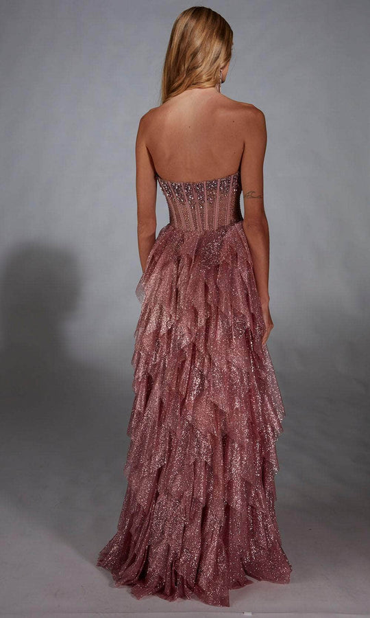 Alyce Paris 61762 - Strapless Glitter Tulle A-Line Gown