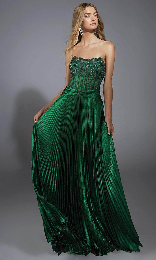 Alyce Paris 61789 - Metallic Foil A-Line Scoop Dress
