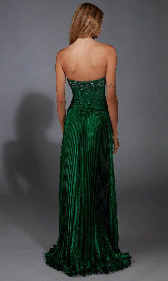 Alyce Paris 61789 - Metallic Foil Scoop Neck A-line Gown
