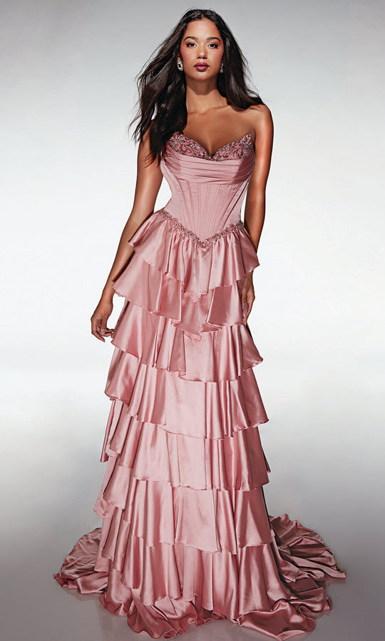 Alyce Paris 62050 - Tiered Ruffle Corset Gown