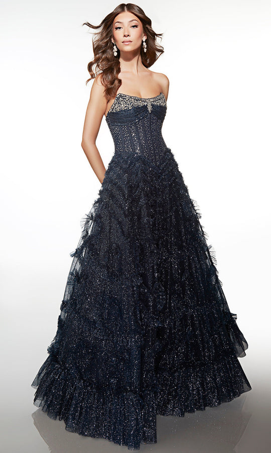 Alyce Paris 62096 - Embellished Corset Ruffle Ball Gown