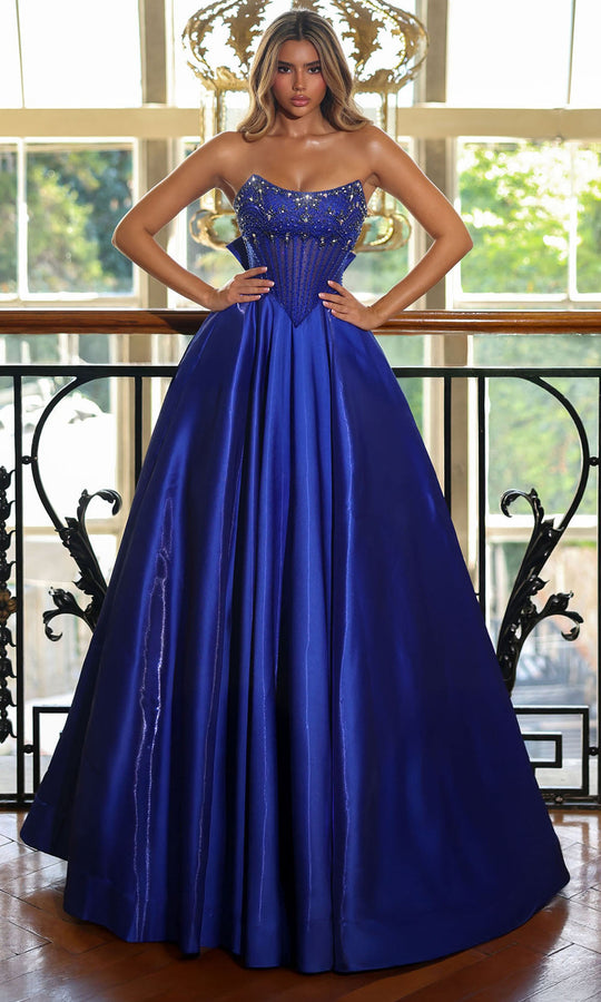 Alyce Paris 62134 - Strapless Ball Gown with Beaded Corset