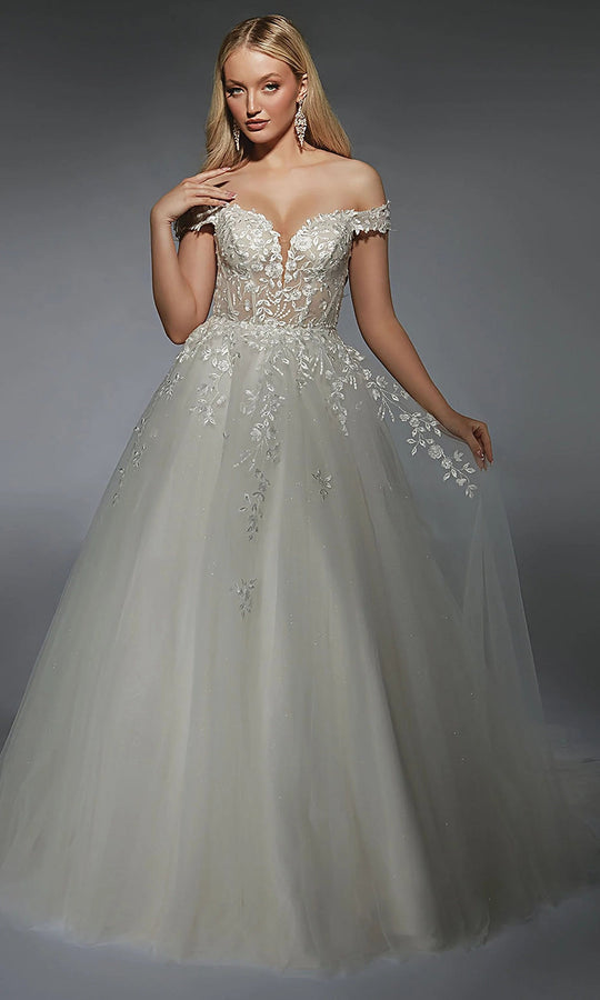 Alyce Paris 7129 - Sparkle Tulle Off Shoulder Ballgown