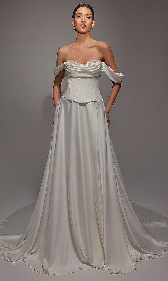 Alyce Paris 7142 - Corset Bodice Gown with Luxe Train