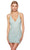 Alyce Paris 84001 - Sequin Detailed Short Dress Special Occasion Dress 000 / Sky Blue
