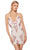 Alyce Paris 84004 - Floral Deep V-Neck Cocktail Dress Party Dresses