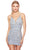 Alyce Paris 84007 - Bedazzled V-Neck Cocktail Dress Special Occasion Dress 0 / Periwinkle-Silver