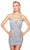 Alyce Paris 84007 - Embellished V-Neck Cocktail Dress Special Occasion Dress 000 / Periwinkle-Silver
