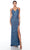 Alyce Paris 88002 - Sequin Sheath Prom Dress with Slit Special Occasion Dress 000 / Blue Coral