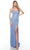 Alyce Paris 88002 - Sequin Sheath Prom Dress with Slit Special Occasion Dress 000 / Periwinkle