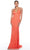 Alyce Paris 88006 - Embellished Sheath Long Dress Special Occasion Dress 000 / Bright Orange