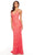 Alyce Paris 88009 - Spaghetti Strap Sheath Evening Dress Special Occasion Dress 000 / Light Watermelon