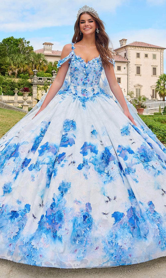 Amarra 54208 - 3D Floral Embellished Sweetheart Neck Ballgown