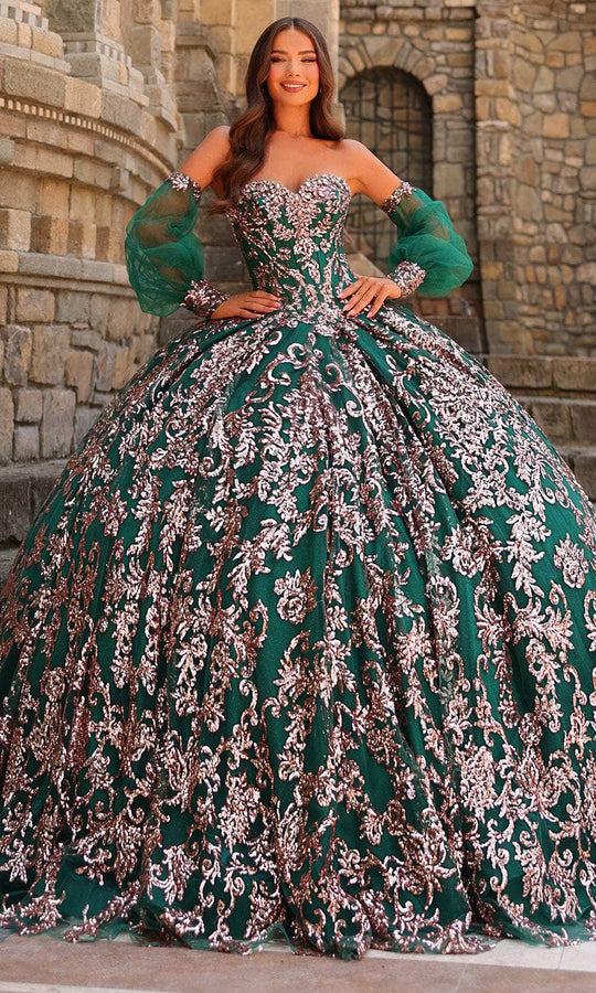 Amarra 54238 - Stone Embellished Sweetheart Neck Ballgown