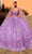 Amarra 54248 - Detachable Cape Sweetheart Ballgown Special Occasion Dress 00 / Lilac