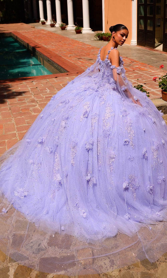 Amarra 54254 - 3D Floral Embroidered Lace Ballgown