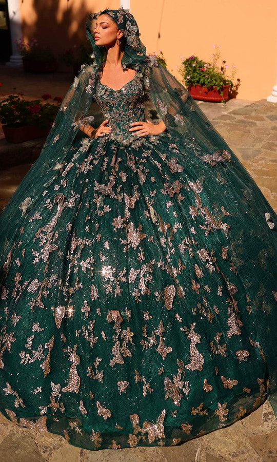 Amarra 54260 - Butterfly Embellished Sleeveless Ballgown