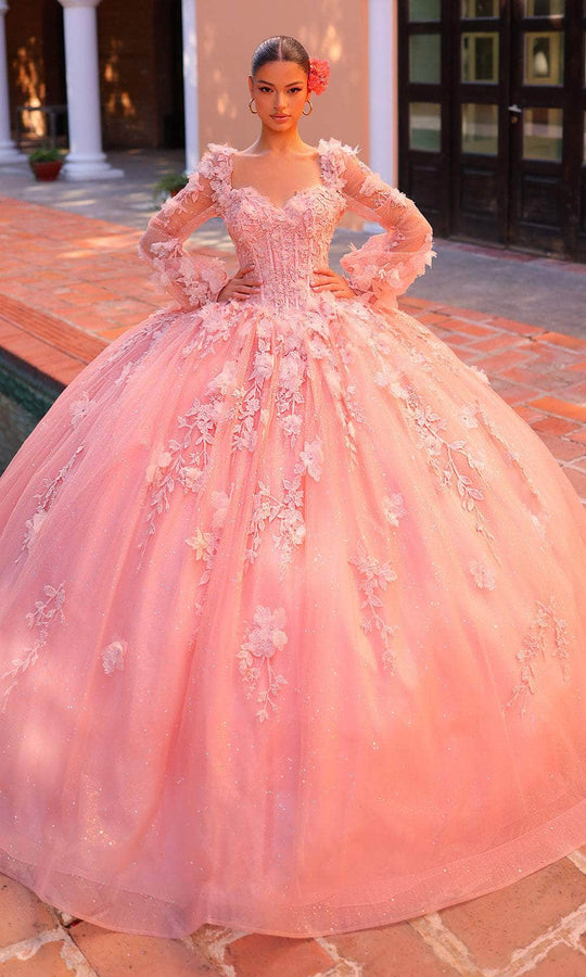 Amarra 54290 - Bishop Sleeve Appliqued Ballgown