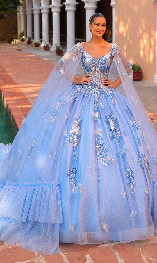 Amarra 54318 - Sweetheart Frilled Hem Ballgown
