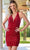 Amarra 87191 - Plunging Halter Cocktail Dress Special Occasion Dress 00 / Red