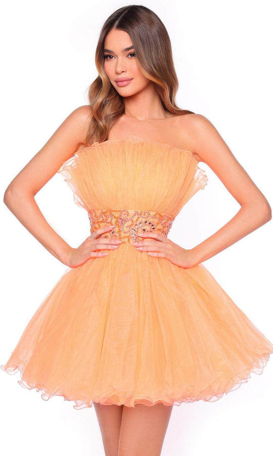 Amarra 88038 - Tulle Straight Across Cocktail Dress