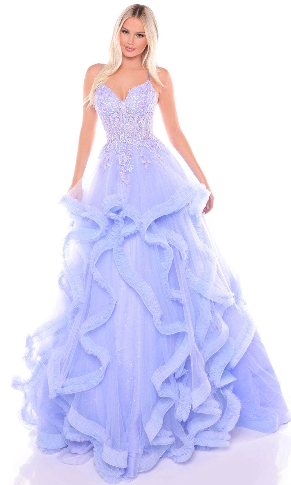 Amarra 88094 - Beaded Ruffle Detailed Ballgown – Couture Candy