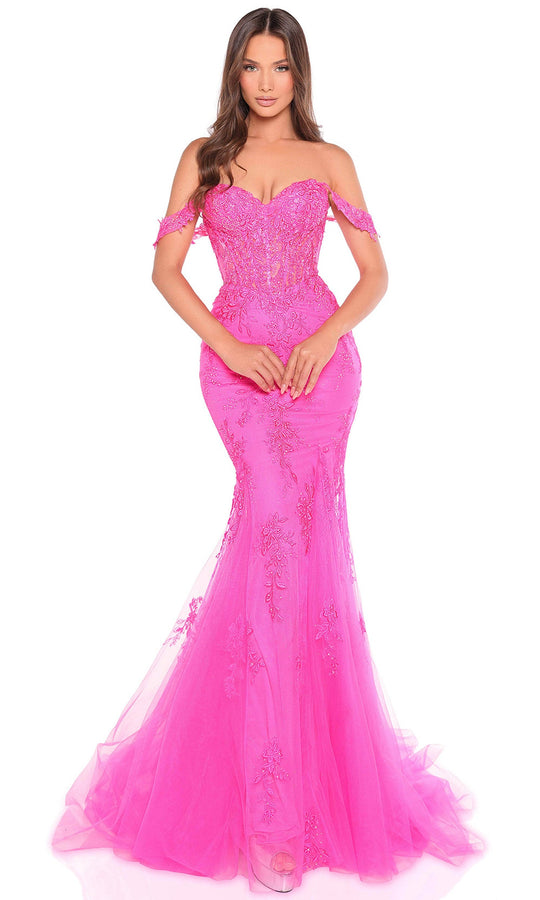 Amarra 88224 - Off Shoulder Embroidered Mermaid Dress