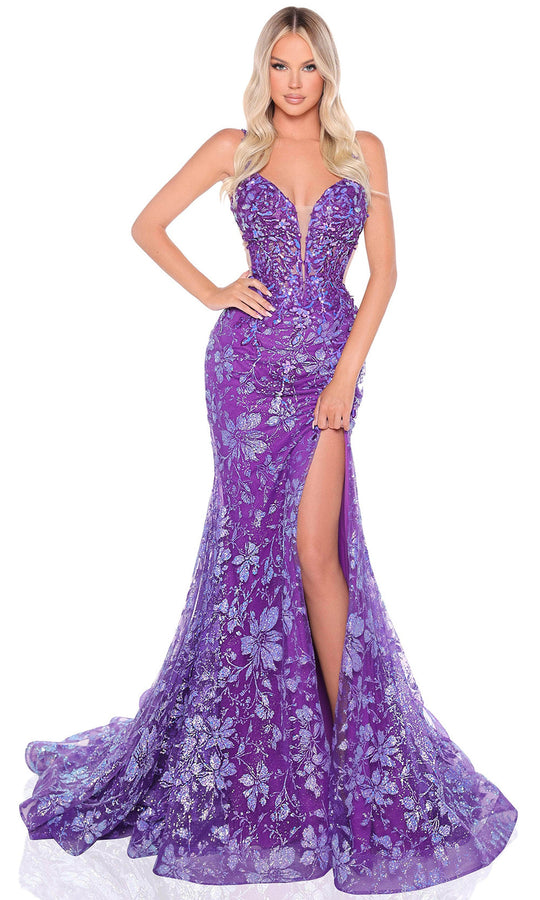 Amarra 88275 - Floral Sequin Mermaid Gown