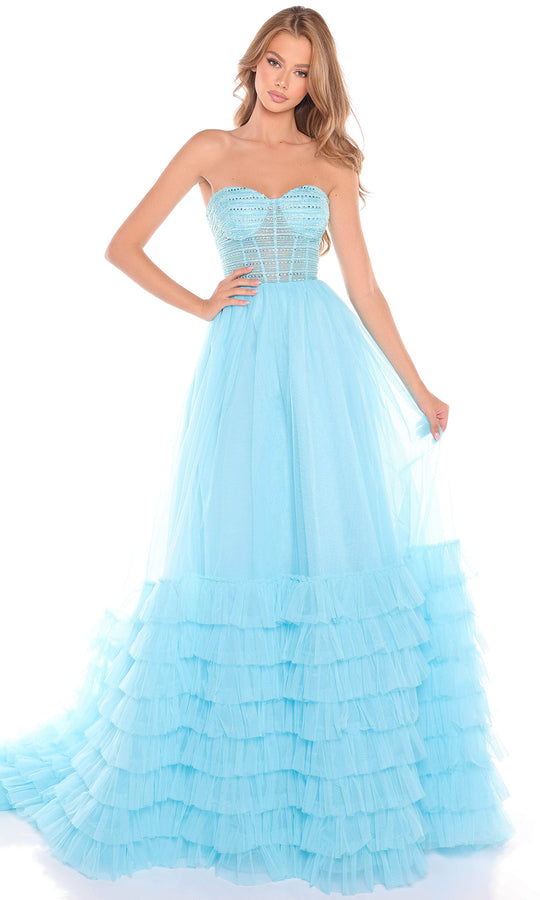 Amarra 88277 - Romantic Layered Tulle Ballgown