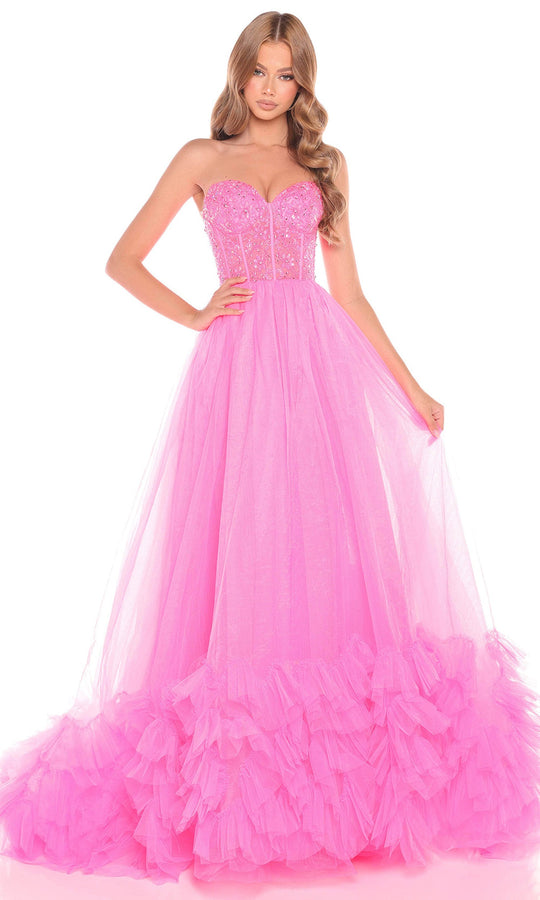 Amarra 88339 - Strapless Sweetheart Ruffled Hem Ballgown