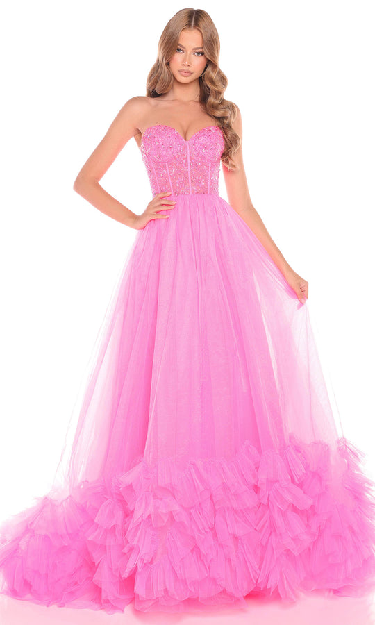 Amarra 88339 - Strapless Sweetheart Ruffled Hem Ballgown