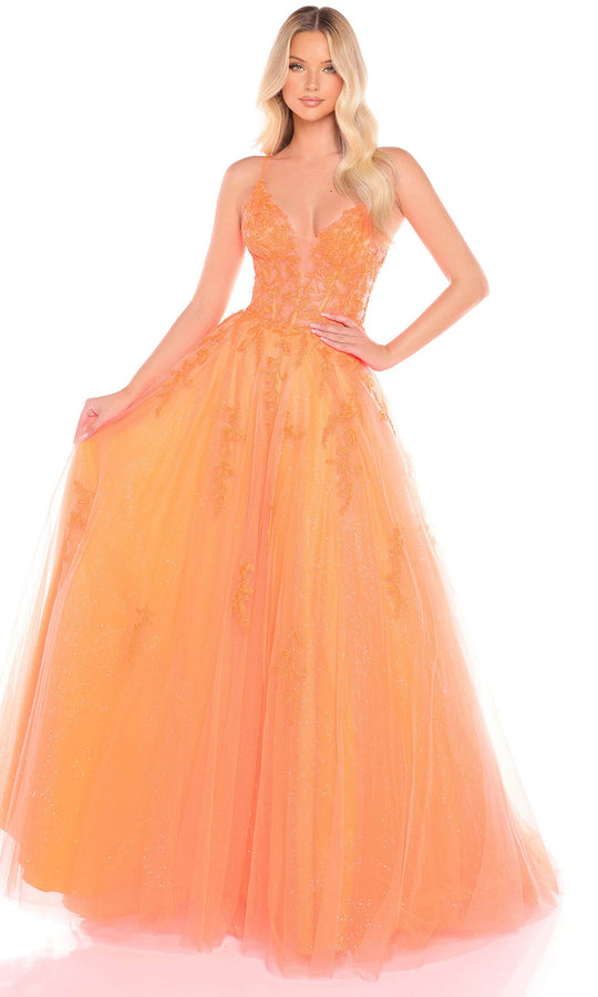 Amarra 88410 - Floral Embroidered Tulle Ballgown