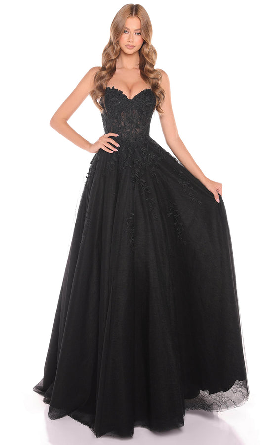 Amarra 88413 - Romantic Lace Applique Ballgown