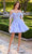 Amarra 88663 - Feather Detailed Off-Shoulder Corset Cocktail Dress Cocktail Dresses