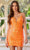 Amarra 88673 - Strappy Back Sequin Cocktail Dress Special Occasion Dress 00 / Neon Orange