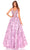 Amarra 88741 - Floral Lace Appliqued Prom Gown Special Occasion Dress 00 / Lilac