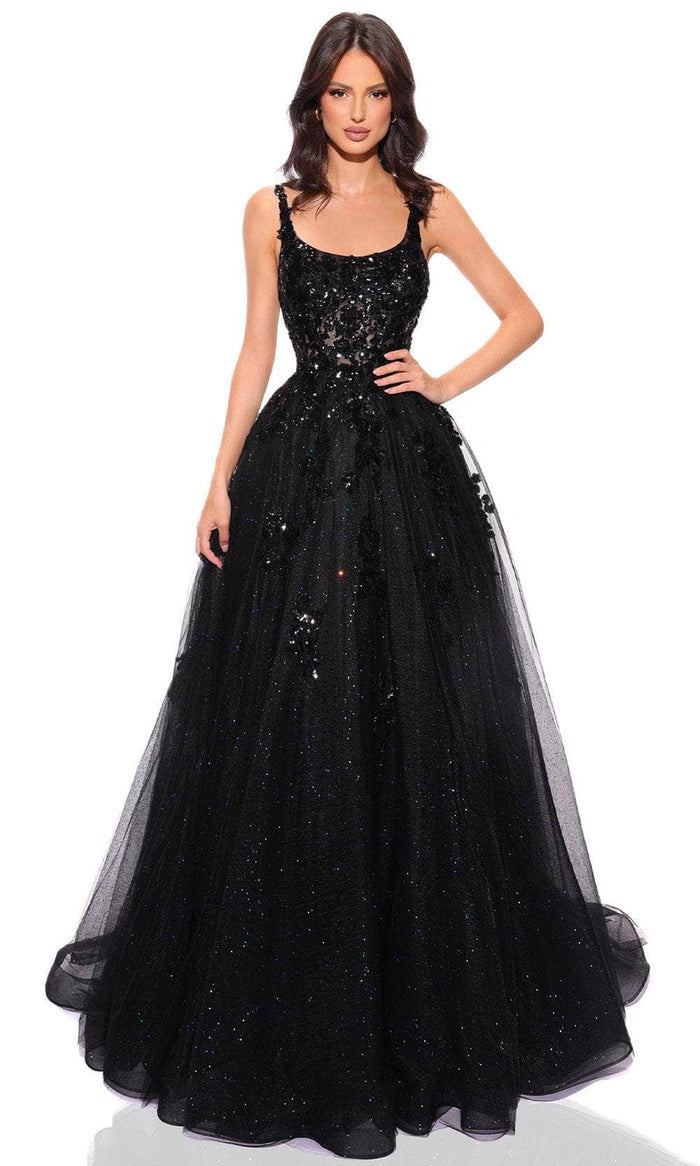 Amarra 88749 - Sequin Embroidered Prom Dress Special Occasion Dress 000 / Black