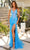 Amarra 88756 - Sequin Embellished Plunging Sweetheart Neck Prom Dress Special Occasion Dress 000 / Turquoise