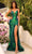 Amarra 88758 - Sequin Pattern Prom Dress Special Occasion Dress 000 / Emerald